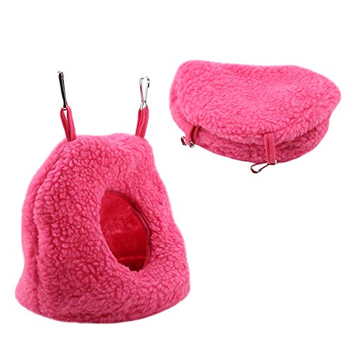 Saluaqui Gemütliches Berber -Fleece -Papageien - - Warme Hängende Hängematten -Schwung -Betthöhle für Haustiervögel, Stilvolles Dunkelbraunes Design mit Einfachen Hängenden Haken (#4) von Saluaqui
