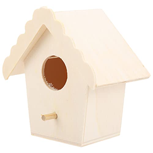 Saluaqui Handgefertigte Hölzerne Vogelhaus -DIY -Kit mit Natürliches Verbundbrett für Kreative Birdhouse Kunsthandwerk und Outdoor Dekoration (Spitzentraufe Nr. 4) von Saluaqui