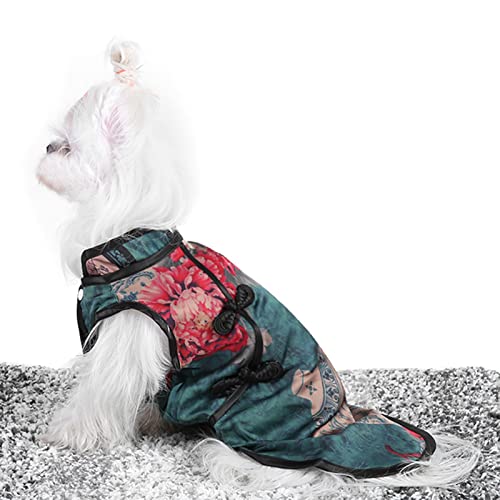 Saluaqui Haustierkleid, Hunderöcke, Sakura-Pfingstrosen-Partykleidung für Katzen Beim Hundecamping (S) von Saluaqui