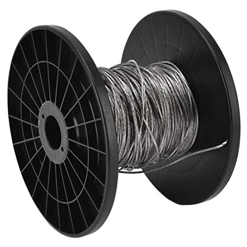 Saluaqui Premium 100m Elektronischer Zaundraht - Hochspannungsimpuls -Aluminium Magnesiumlegierungsabresser Verbesserte Leitfähigkeit und Flexibilität für Elektronische Hundzäune von Saluaqui