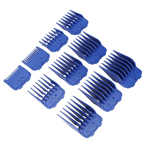 Saluaqui Professionelle Hair Clipper Combs Guides mit 10 Blauen Schneidaufsätzen | Präzises Trimmen für Trimmer und Friseur | Einfach zu Bedienende Leichte Passform von Saluaqui