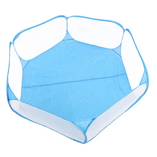 Saluaqui Tragbares Kleines Haustier -Playpen -Zelt für Katzenhunde und Kaninchen Leichter Transparenter Klappkäfig für den Außengebrauch (Blue) von Saluaqui