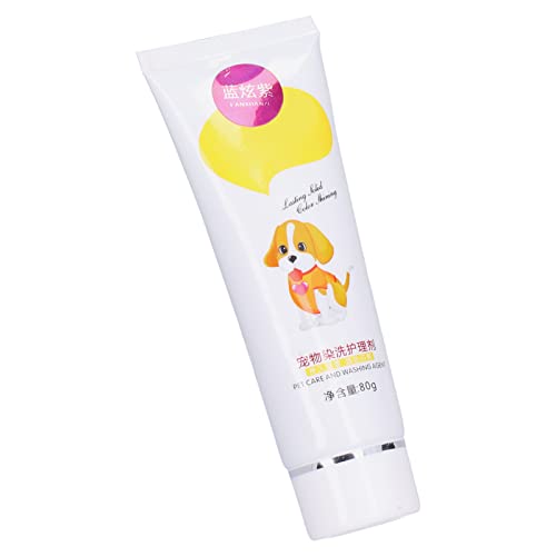 Saluaqui Ungiftige Haustierhaarfarbstoffcreme | Temporäre Färbung für Hunde | Einfach zu Bedienendes Pflegewerkzeug | 80g Schwarz | Sichere und Lustige Farben für Modische Hunde (Blue Xuan Zi) von Saluaqui