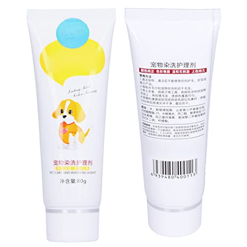 Saluaqui Ungiftige Haustierhaarfarbstoffcreme | Temporäre Färbung für Hunde | Einfach zu Bedienendes Pflegewerkzeug | 80g Schwarz | Sichere und Lustige Farben für Modische Hunde (Green) von Saluaqui