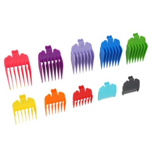 Saluaqui Vielseitige Haarschneider -Kamm -Guide Set 10 Farboptionen für Präzise Haarschneidlängen Kunststoffbefestigungshairstyling Limit Combs von Saluaqui