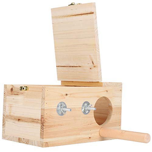 Saluaqui Vogelzuchtbox, Robuste Wellensittich-Holzzuchtbox, Langlebiges Holz für Lovebirds Lovebirds, Nymphensittiche Papageien von Saluaqui