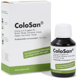 SaluVet ColoSan | 250 ml | Arzneimittel für Pferde, Rinder, Schweine, Schafe, Ziegen, Kaninchen und Hunde | Bei fütterungsbedingten Blähungen und Magen-Darm-Störungen von Saluvet