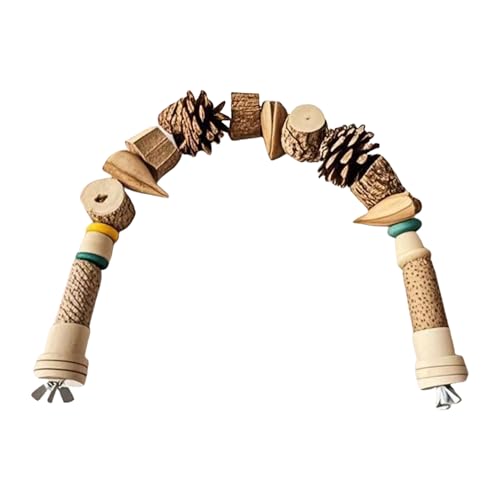 Papageienspielzeug - Käfigspielzeug Mit Knabberspielzeug | Kletter- Und Nagelholz Mit Kiefernzapfen, Käfigzubehör Für Papageien, Sittiche, Nymphensittiche, Unzertrennliche, Finken Papageienspielzeug - Käfigspielzeug Mit Knabberspielzeug | Kletter- Und Nagelholz Mit Kiefernzapfen, Käfigzubehör Für Papageien, Sittiche, Nymphensittiche, Unzertrennliche, Finken von Salyeeluly
