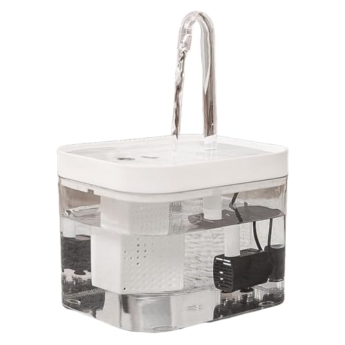 Salyeeluly Automatischer Wasserspender für Hunde, transparenter Katzenwasserspenderbrunnen – 1500 ml Fischtank, Wasserspender für Katzen Hunde, automatischer Trinkbrunnen für Haustiere Salyeeluly Automatischer Wasserspender für Hunde, transparenter Katzenwasserspenderbrunnen – 1500 ml Fischtank, Wasserspender für Katzen Hunde, automatischer Trinkbrunnen für Haustiere von Salyeeluly