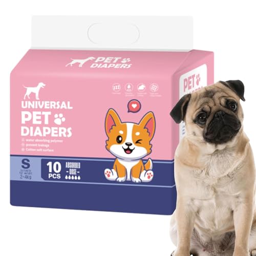 Salyeeluly Hundewindeln für Hündinnen,Hundwindeln für Rüden | 10 Stück super saugfähige Windeln - Auslaufsichere Windeln für erregtes Wasserlassen, Training, bequemen und sicheren Sitz Salyeeluly Hundewindeln für Hündinnen,Hundwindeln für Rüden | 10 Stück super saugfähige Windeln - Auslaufsichere Windeln für erregtes Wasserlassen, Training, bequemen und sicheren Sitz von Salyeeluly