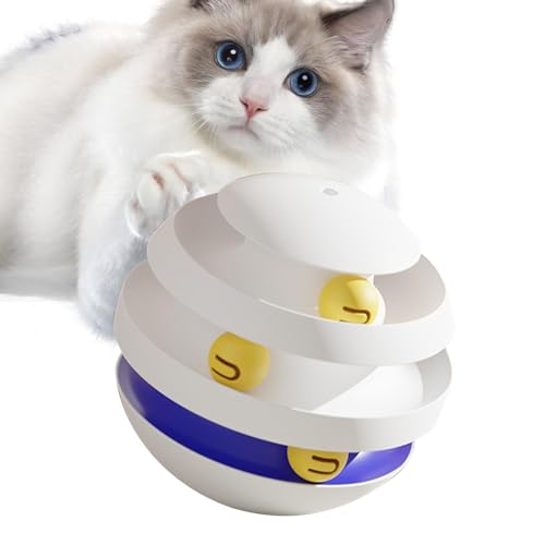 Salyeeluly Katzen-Puzzle-Spielzeug – 3 Schichten interaktives Katzenspielzeug | Trainieren Sie Katzenstimulationsspielzeug, lustiges Katzen-Track-Spielzeug für Training, Energieverbrauch, Haustiere Salyeeluly Katzen-Puzzle-Spielzeug – 3 Schichten interaktives Katzenspielzeug | Trainieren Sie Katzenstimulationsspielzeug, lustiges Katzen-Track-Spielzeug für Training, Energieverbrauch, Haustiere von Salyeeluly