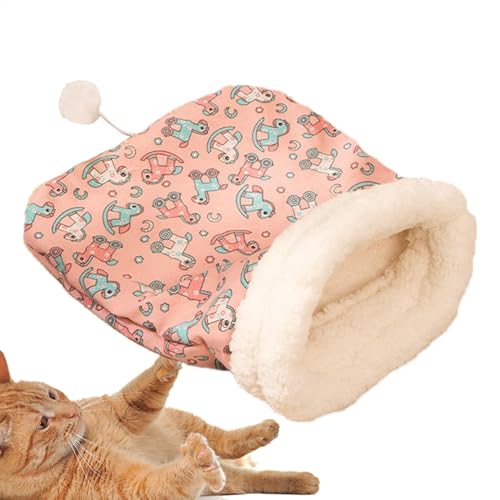 Salyeeluly Katzensackbett, Katzenschlafsack - Halbgeschlossenes, gemütliches, beruhigendes Katzenbett mit Schwanzball | Bequeme Kissenunterlage, Heimtierbedarf, Bettmatte, Haustier-Kuschelsack für Salyeeluly Katzensackbett, Katzenschlafsack - Halbgeschlossenes, gemütliches, beruhigendes Katzenbett mit Schwanzball | Bequeme Kissenunterlage, Heimtierbedarf, Bettmatte, Haustier-Kuschelsack für von Salyeeluly