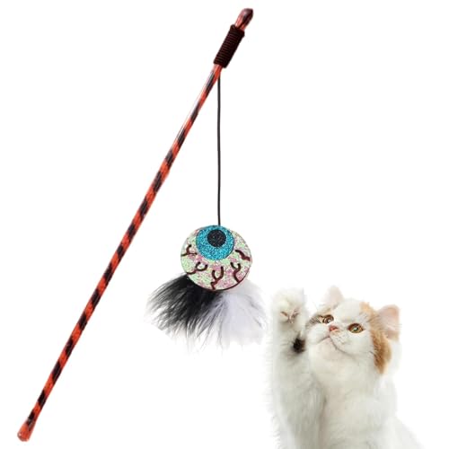Salyeeluly Katzenspielzeug – lustiger Federspielstab, Indoor-Katzen, interaktiver Trainingsstab für Katze, Kätzchen, Haustiere, Outdoor Salyeeluly Katzenspielzeug – lustiger Federspielstab, Indoor-Katzen, interaktiver Trainingsstab für Katze, Kätzchen, Haustiere, Outdoor von Salyeeluly