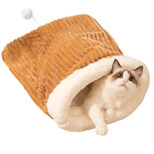 Salyeeluly Schlafsack für Katzen,Haustierschlafsack,Thermo-Katzenschlafbett Katzennestbett - Kätzchenbetthöhle, atmungsaktives, gemütliches Katzenbett für Heimtierhandlungen von Salyeeluly