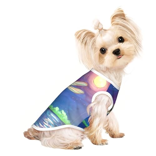L Pet Atmungsaktives ärmelloses T-Shirt mit Libellen-Malerei, kleine bis mittelgroße Katzen, Welpen, Yorkie, Dackel, Französische Bulldogge L Pet Atmungsaktives ärmelloses T-Shirt mit Libellen-Malerei, kleine bis mittelgroße Katzen, Welpen, Yorkie, Dackel, Französische Bulldogge von SamLng