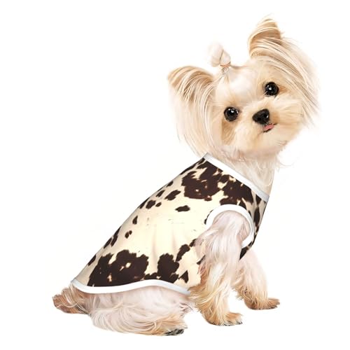 L Pet Atmungsaktives ärmelloses braunes Rindsleder-T-Shirt für kleine bis mittelgroße Katzen, Welpen, Yorkie, Dackel, Französische Bulldogge L Pet Atmungsaktives ärmelloses braunes Rindsleder-T-Shirt für kleine bis mittelgroße Katzen, Welpen, Yorkie, Dackel, Französische Bulldogge von SamLng