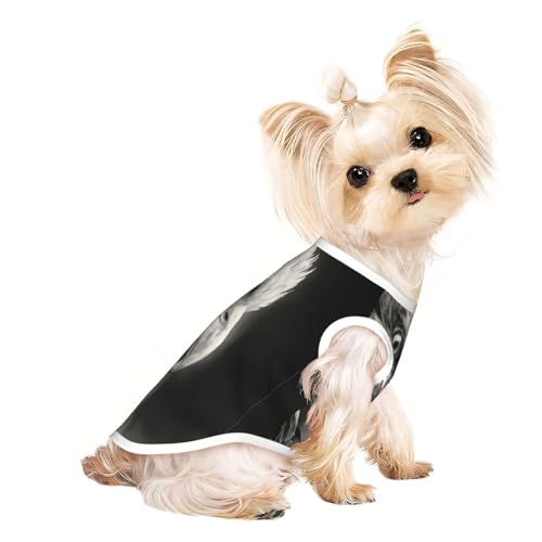 L Pet T-Shirt, atmungsaktiv, ärmellos, Adler, Schwarz und Weiß, bedruckt, für kleine bis mittelgroße Katzen, Welpen, Yorkie, Dackel, Französische Bulldogge L Pet T-Shirt, atmungsaktiv, ärmellos, Adler, Schwarz und Weiß, bedruckt, für kleine bis mittelgroße Katzen, Welpen, Yorkie, Dackel, Französische Bulldogge von SamLng