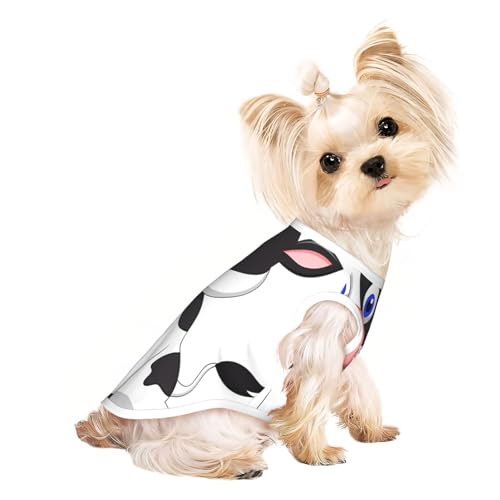 L Pet T-Shirt, atmungsaktiv, ärmellos, Milchkuh-Druck, für kleine bis mittelgroße Katzen, Welpen, Yorkie, Dackel, Französische Bulldogge L Pet T-Shirt, atmungsaktiv, ärmellos, Milchkuh-Druck, für kleine bis mittelgroße Katzen, Welpen, Yorkie, Dackel, Französische Bulldogge von SamLng