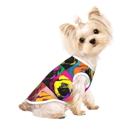 L Pet atmungsaktives ärmelloses Hunde-T-Shirt mit Mops-Aufdruck, für kleine bis mittelgroße Katzen, Welpen, Yorkie, Dackel, Französische Bulldogge L Pet atmungsaktives ärmelloses Hunde-T-Shirt mit Mops-Aufdruck, für kleine bis mittelgroße Katzen, Welpen, Yorkie, Dackel, Französische Bulldogge von SamLng