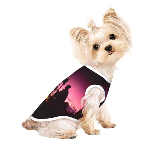 M Pet T-Shirt, atmungsaktiv, ärmellos, Cowboy-West-Druck, für kleine bis mittelgroße Katzen, Welpen, Yorkie, Dackel, Französische Bulldogge M Pet T-Shirt, atmungsaktiv, ärmellos, Cowboy-West-Druck, für kleine bis mittelgroße Katzen, Welpen, Yorkie, Dackel, Französische Bulldogge von SamLng