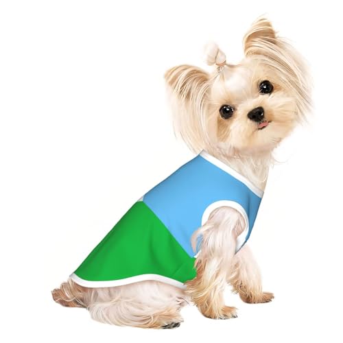 M Pet T-Shirt, atmungsaktiv, ärmellos, Flagge von Dschibuti, für kleine bis mittelgroße Katzen, Welpen, Yorkie, Dackel, Französische Bulldogge von SamLng