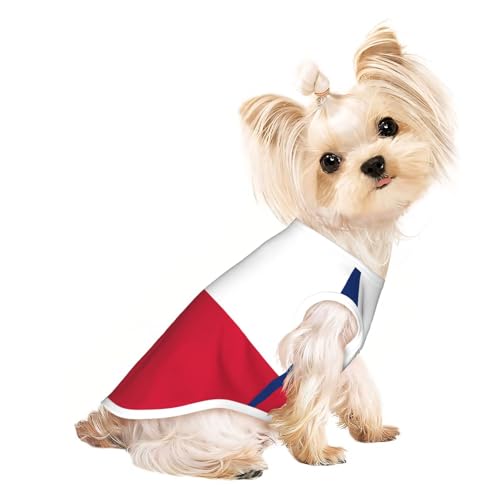 M Pet T-Shirt, atmungsaktiv, ärmellos, Flagge von Texas, für kleine bis mittelgroße Katzen, Welpen, Yorkie, Dackel, Französische Bulldogge von SamLng