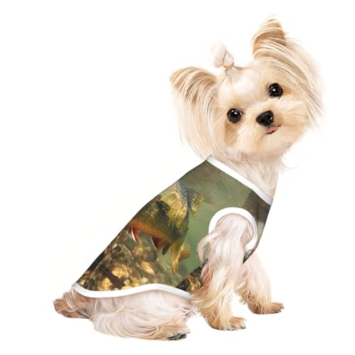 S Pet Atmungsaktives ärmelloses T-Shirt für kleine bis mittelgroße Katzen, Welpen, Yorkie, Dackel, Französische Bulldogge von SamLng