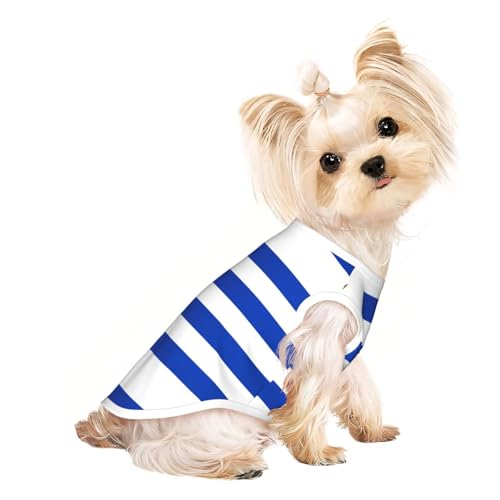 S Pet atmungsaktives ärmelloses T-Shirt mit Uruguay-Aufdruck für kleine bis mittelgroße Katzen, Welpen, Yorkie, Dackel, Französische Bulldogge von SamLng