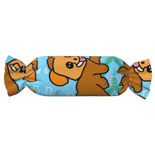 Zylindrisches Kissen mit Lauf-Cartoon-Hunde-Druck, Süßigkeitenform, verstellbare Nackenstütze, Rückenkissen, Memory-Schaum, Reisekissen Zylindrisches Kissen mit Lauf-Cartoon-Hunde-Druck, Süßigkeitenform, verstellbare Nackenstütze, Rückenkissen, Memory-Schaum, Reisekissen von SamLng