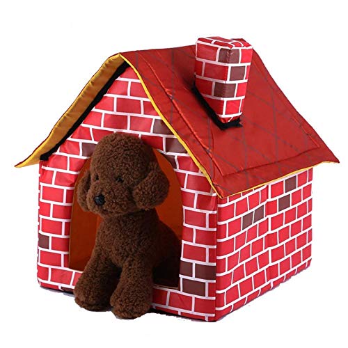 Pet Brick Nest Kamin Zwinger Warm Indoor Soft Dog Big House Simulation Polyester von Samine