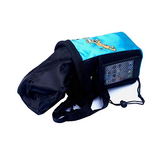 Leckerli-Tasche für Hunde und Haustiere, mit Seitentasche, zur Aufbewahrung von Lebensmitteln, für Reisen und Training, Blau von Samine