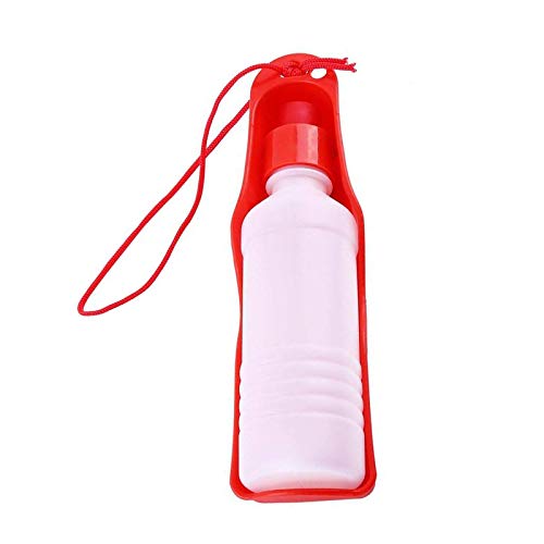 Samine Tragbare Wasserflasche für Hunde, 250 ml, Rot von Samine