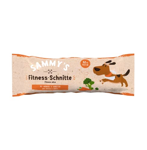 Sammy´s Fitness-Schnitte mit Brokkoli & Karotten | Hundesnack mit viel frischem Fleisch | Riegel to-go |20 x 25 g von Sammy's Hundesnacks