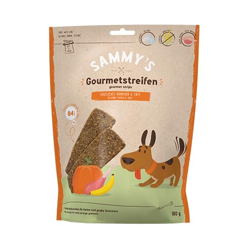 Sammy´s Gourmetstreifen | Hühnchen & Ente | Fleischiger Snack für Hunde | 1 x 180 g von bosch TIERNAHRUNG