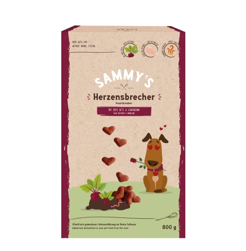 Sammy´s Herzensbrecher | Fein gebackene Snacks für Hunde | Mit Rote Bete & Löwenzahn | 1 x 800 g von Sammy's Hundesnacks