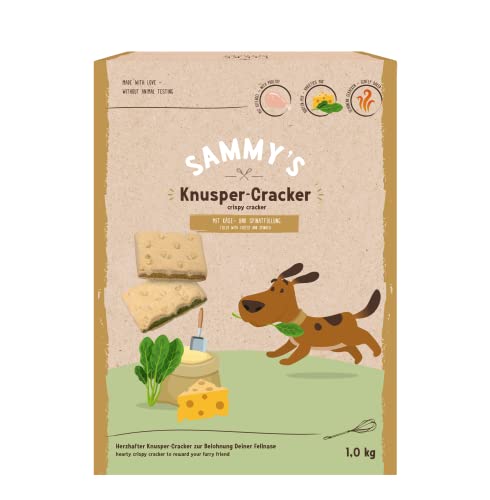 Sammy´s Knusper-Cracker | Herzhafte Snacks für Hunde | Knusper-Cracker mit Käse- und Spinatfüllung | 1 x 1 kg Sammy´s Knusper-Cracker | Herzhafte Snacks für Hunde | Knusper-Cracker mit Käse- und Spinatfüllung | 1 x 1 kg von Sammy's Hundesnacks