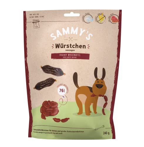 Sammy´s Würstchen | Wasserbüffel | Saftiger Snack für Hunde mit viel frischem Fleisch | 1 x 240 g von bosch TIERNAHRUNG