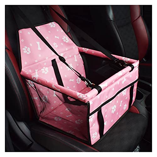 Hund Autositzbezug Reise Hund & Katze Autositzbezug Faltbare Hängematte Haustiertragetasche Tragetasche für den Transport von Kätzchen und Welpen (Color : Pink Bone) von Samnuerly