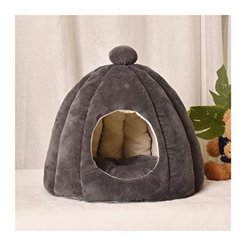 Warmes, abnehmbares Katzenhöhlenbett, halb geschlossenes Hundehüttenbett, Schlafhauskissen (3er-Pack) von Samnuerly