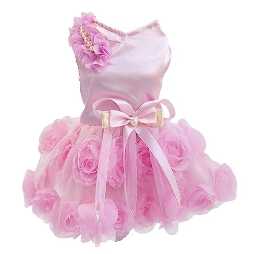 Hund Hochzeitskleid | Sommer Outfits Bogen Prinzessin Kleid Hund Geburtstag Kleid, Prinzessin Kostüm Geburtstag Spitze Haustier Kleidung forHaustiere, Hunde, kleine Katzen, Hochzeit Party Outfit von Samuliy