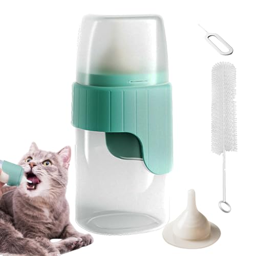 Kätzchenflasche | 150 ml Ersatznippel | Tragbares Futterspender-Werkzeug für Haustiere, austauschbarer Silikon-Sauger, Welpen-Futterspender Milchschale für Hunde, Welpen, Katzen, Kätzchen und kleine von Samuliy