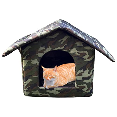 Katzenhäuser für den Außenbereich – Katzenzelt Haus im Freien – Haustierhaus – wasserdichtes warmes Oxford-Gewebe Haustierunterstand – Winter-Outdoor-Katzenhöhlen – wetterfest und einfach zu von Samuliy