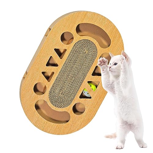 Katzenkratzpads | Wellpappe Spielbox für Indoor-Katzen, Kratzmatte aus Karton in doppelseitigem Design zur Linderung von Langeweile Samuliy von Samuliy