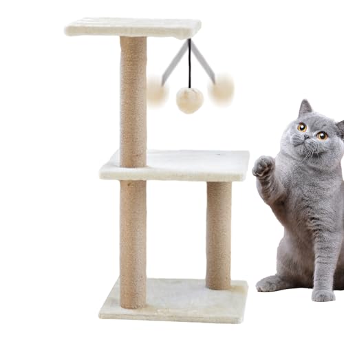 Kratzbaum für Indoor-Katzen, 3-stöckig, mit interaktivem baumelnden Ball, 69,8 cm, Kratzturm, Kätzchen, Haustier-Aktivitätsbaum für kleine Katzen von Samuliy