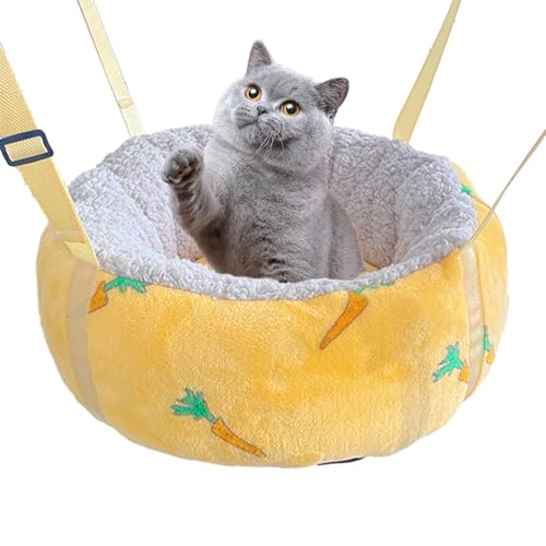 Plüsch-Katzen-Hängematte – Katzenhängematte Bett – mit rutschfester Unterseite, verstellbaren Gurten und Haken, Plüsch-Katzenschaukel-Hängematte Samuliy von Samuliy