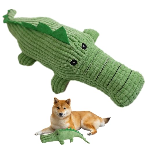 Samuliy Alligator-Kauspielzeug für Hunde, interaktives Kauspielzeug für Hunde – Geräuschmachendes Beiß- und Schleifspielzeug, verschleißfeste Unterhaltung für interaktives Spielzeug von Samuliy