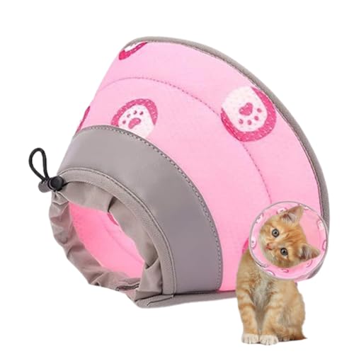 Samuliy Cat Cone Recovery Collar - Verstellbarer Katzenhalskegel - Atmungsaktiv und Weich Katze Erholungshalsband Schutzhalsband für Kleine Hunde Katzen von Samuliy