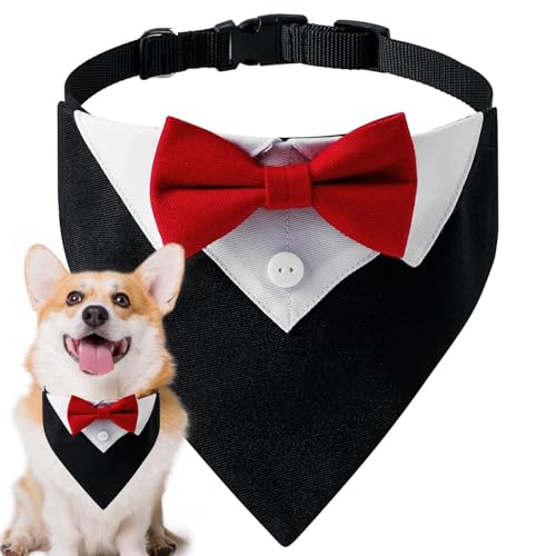 Samuliy Fliege für Hunde | Hundehalsband, Halstuch, weich, für mittelgroße bis große Hunde, für Partys Samuliy Fliege für Hunde | Hundehalsband, Halstuch, weich, für mittelgroße bis große Hunde, für Partys von Samuliy