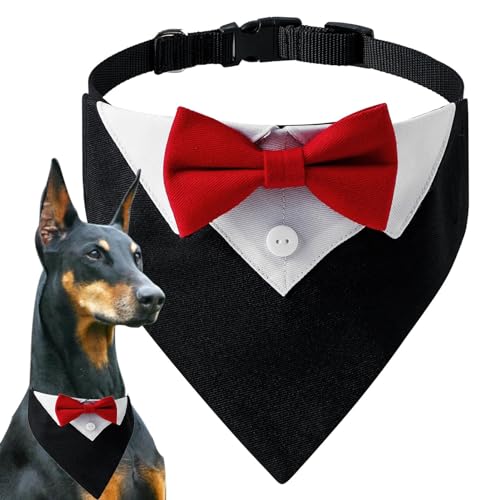 Samuliy Hunde-Halstuch, Halsband, Halstuch, weich, für mittelgroße bis große Hunde, ideal für Partys von Samuliy