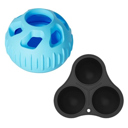 Samuliy Hunde-Puzzle-Ball | 2 x Puzzle-Leckerli-Spender – Interaktiver Hunde-Leckerli-Ball, Puzzle-Futterball, sicherer Puzzle-Leckerli-Spender für Samuliy Hunde-Puzzle-Ball | 2 x Puzzle-Leckerli-Spender – Interaktiver Hunde-Leckerli-Ball, Puzzle-Futterball, sicherer Puzzle-Leckerli-Spender für von Samuliy